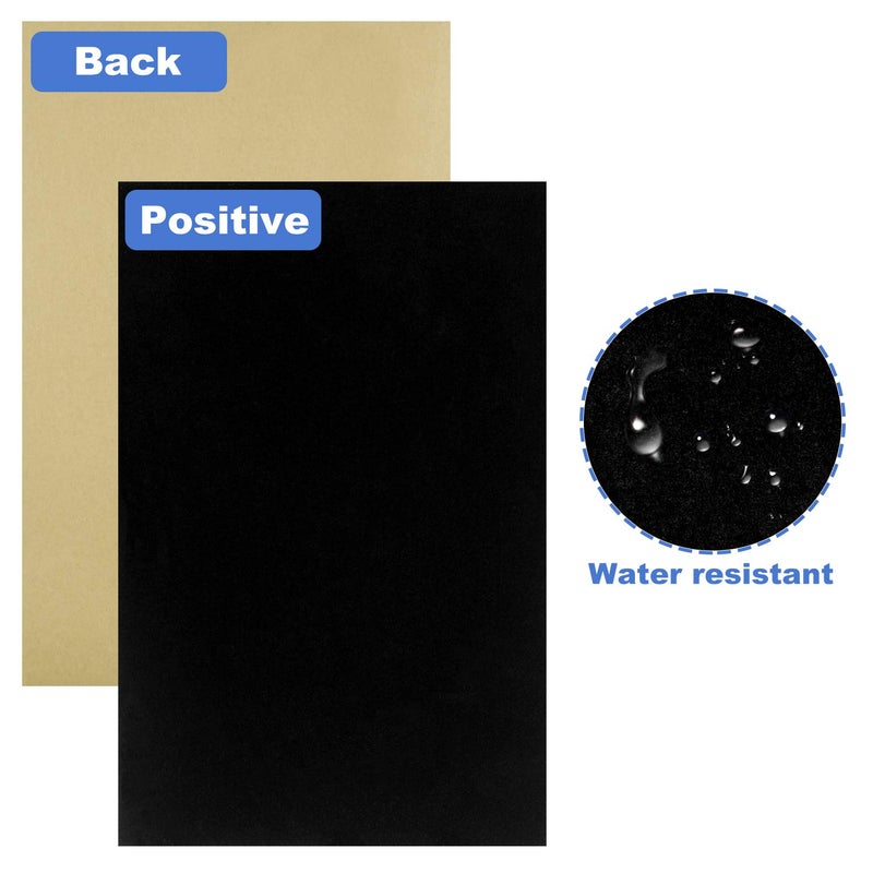 Thyores 15PCS Stick Black Felt, Self Adhesive Felt Sheets, DIY Velvet Fabric for Art & Crafts, Jewelry Drawer Craft Fabric and Craft Making -A4 Sizeï¼ˆ8.3" x 11.8"ï¼‰ - Image 3